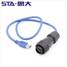 data communication connectors male and female usb 3.0 connector waterproof ip67